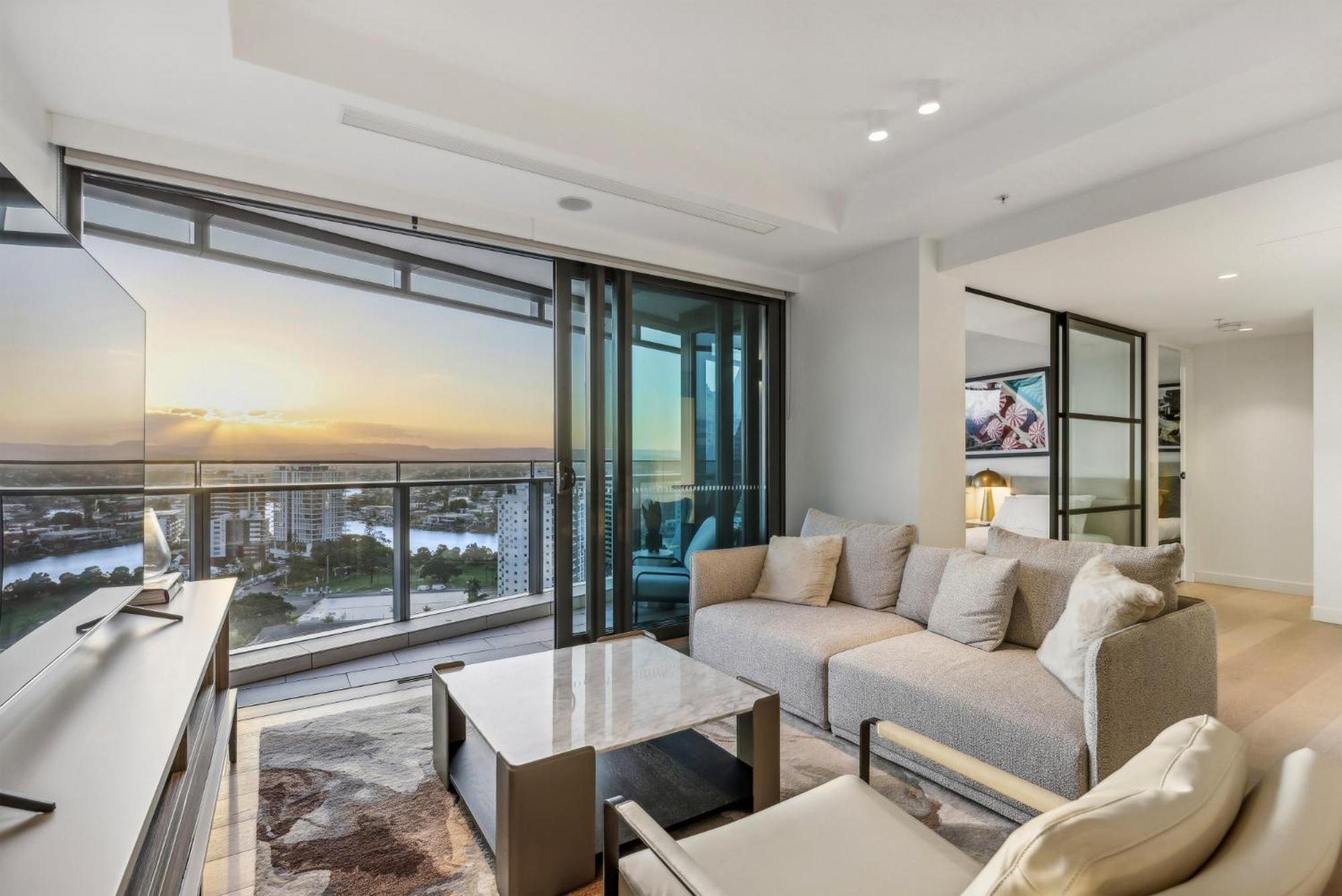 Beachside Water View 2-bed With Gym Pool & Sauna Apartment Gold Coast